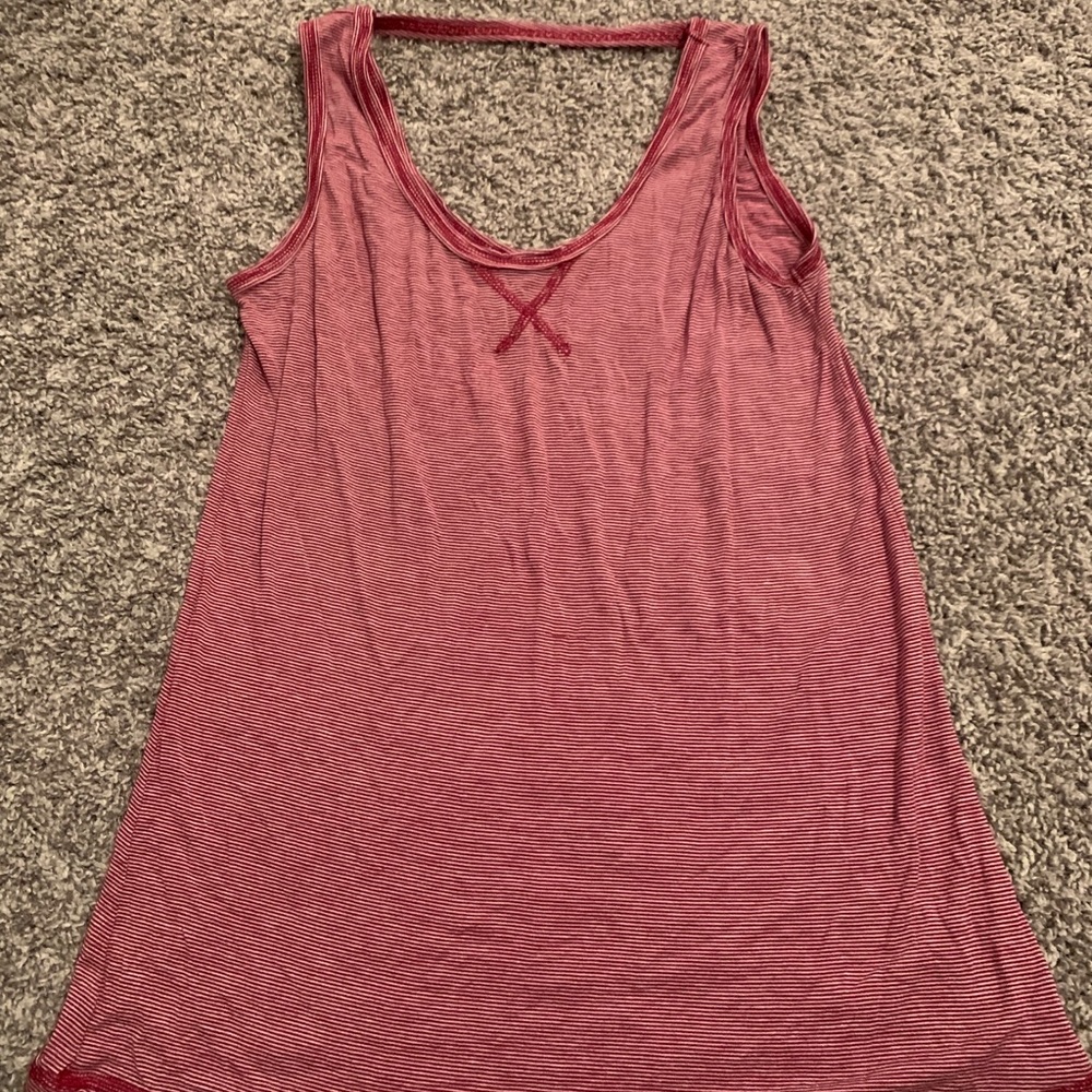 Red and White Stripe Tank Top